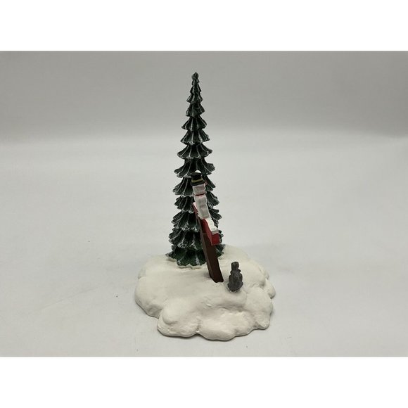 Dept 56 Snow Village Accessory Vintage Let It Snow Snowman Sign in Original Box - Picture 9 of 16